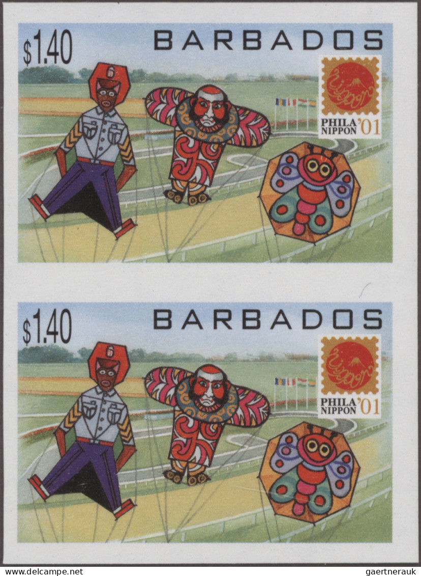 Barbados: 1994/2007 Collection containing 1502 IMPERFORATE stamps (inclusive som