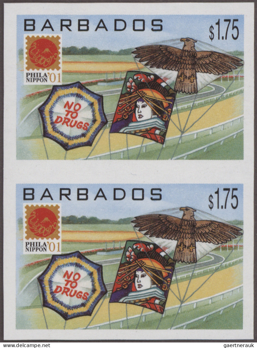 Barbados: 1994/2007 Collection containing 1502 IMPERFORATE stamps (inclusive som