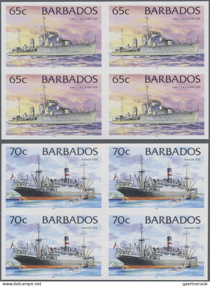 Barbados: 1994/2007 Collection containing 1502 IMPERFORATE stamps (inclusive som