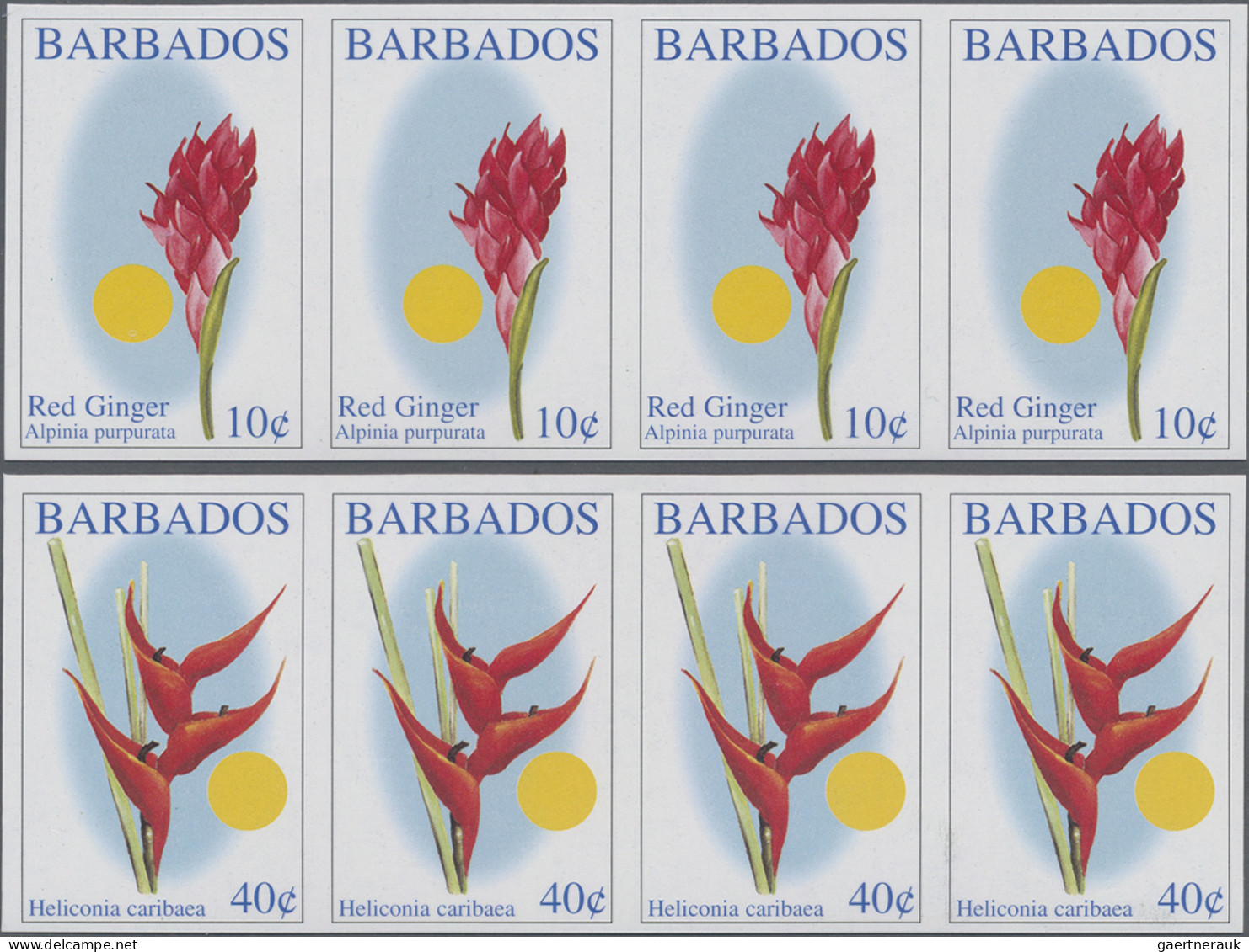 Barbados: 1994/2015 Collection Containing 1565 IMPERFORATE Stamps (inclusive Som - Barbados (1966-...)