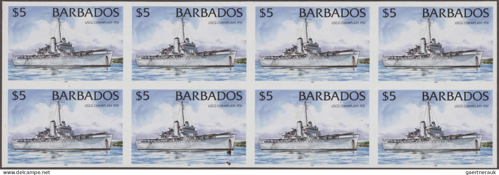 Barbados: 1994/2015 Collection containing 1565 IMPERFORATE stamps (inclusive som
