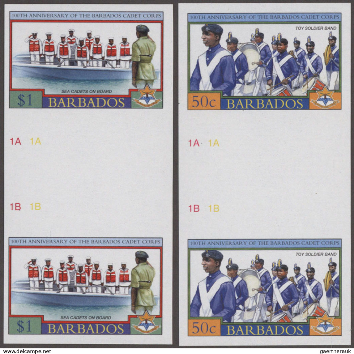 Barbados: 2001/2016. Collection containing 17857 IMPERFORATE stamps and 37 IMPER