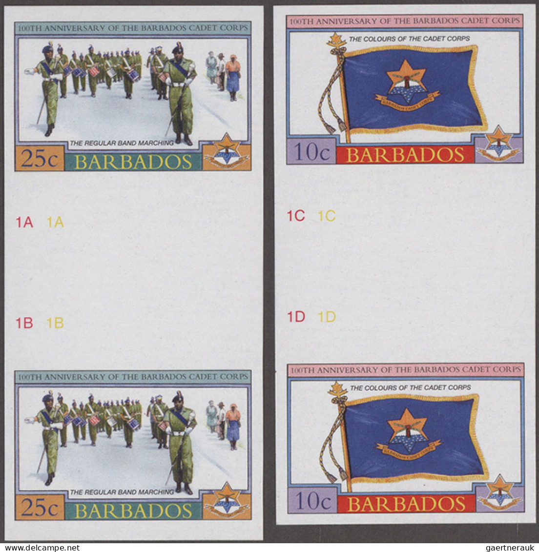 Barbados: 2001/2016. Collection containing 17857 IMPERFORATE stamps and 37 IMPER