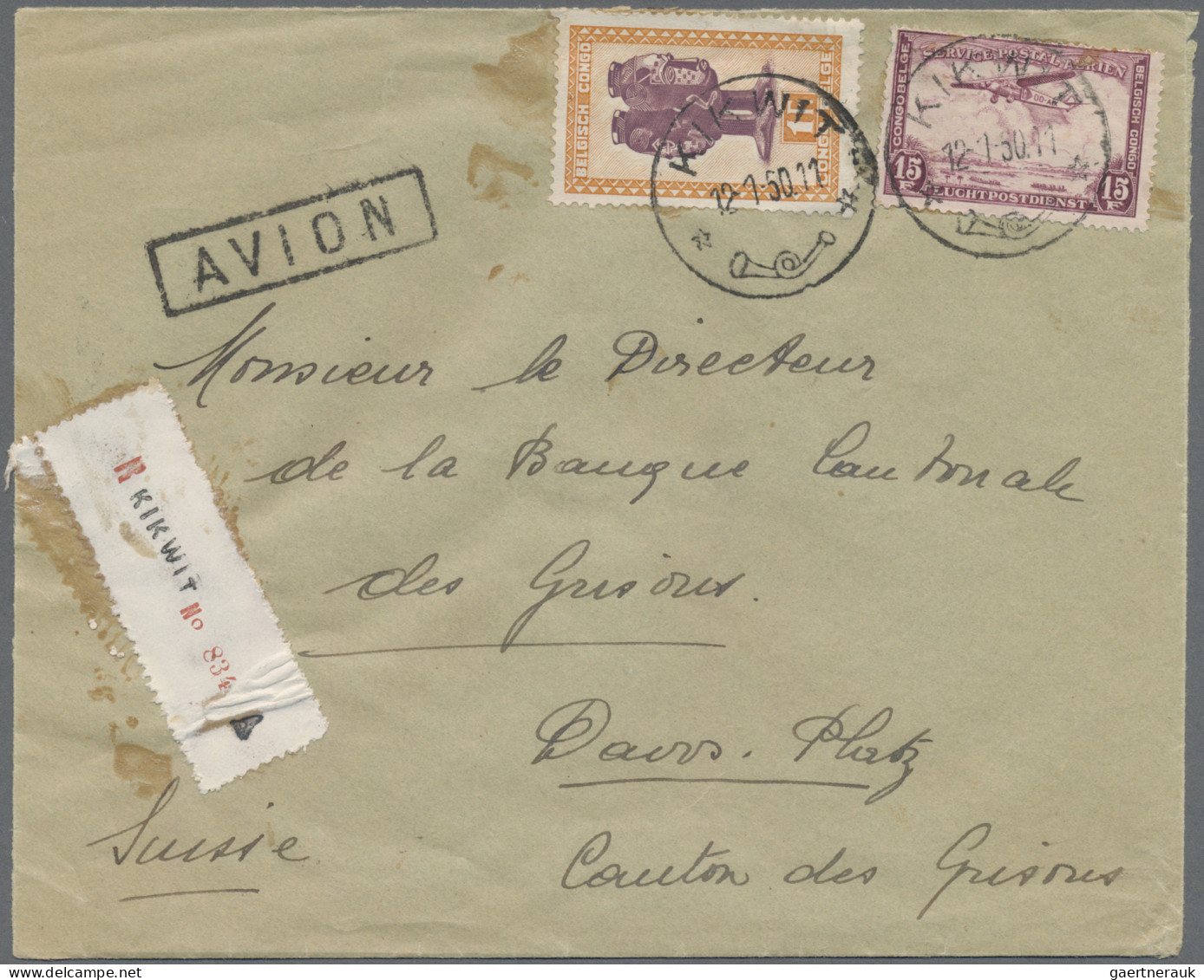 Belgian-Congo: 1940/1990 (approx.), Collection Of Covers In Box, Mostly Internat - Sammlungen