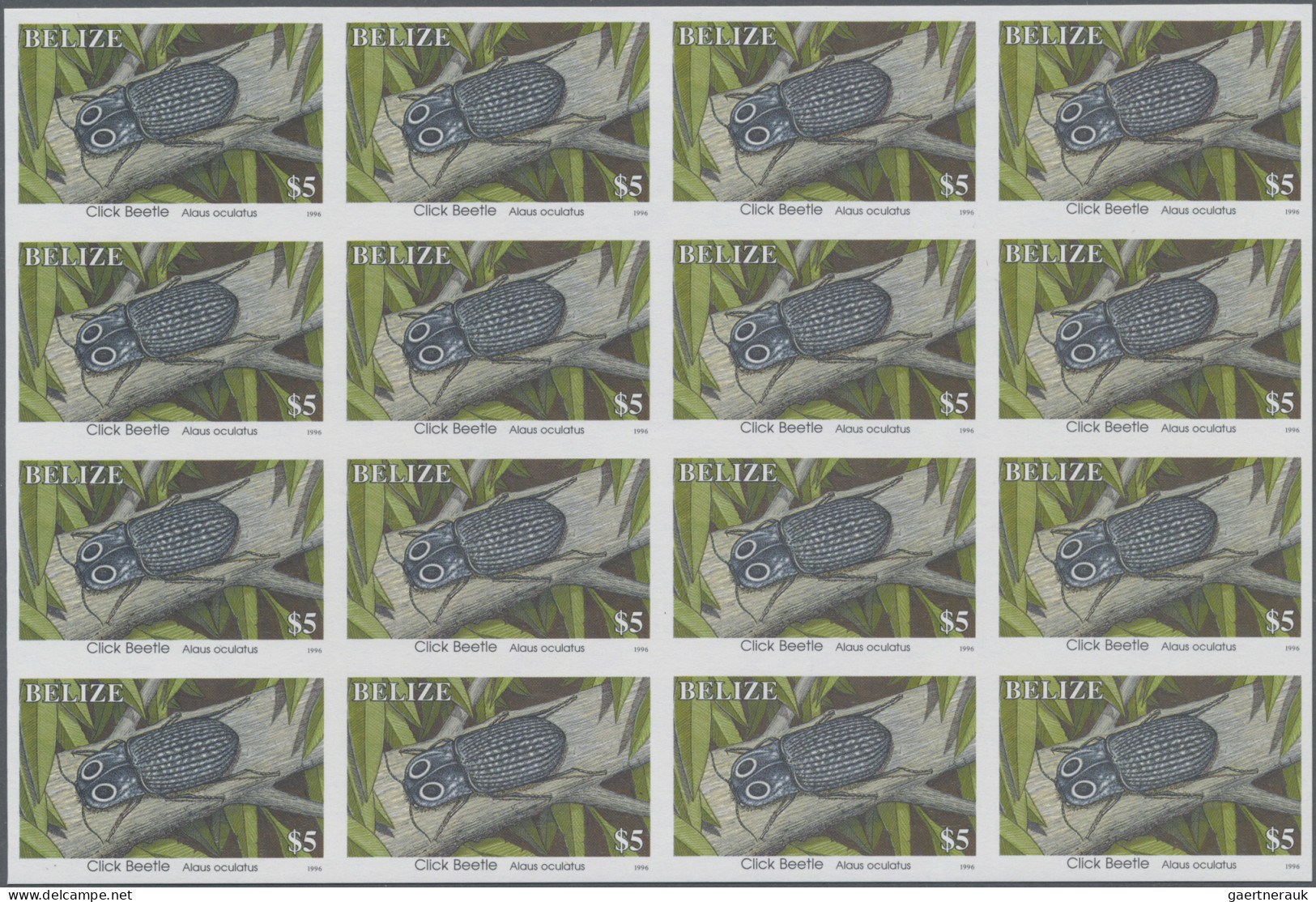 Belize: 1996/2015. Collection Containing 836 IMPERFORATE Stamps (inclusive Some - Belize (1973-...)