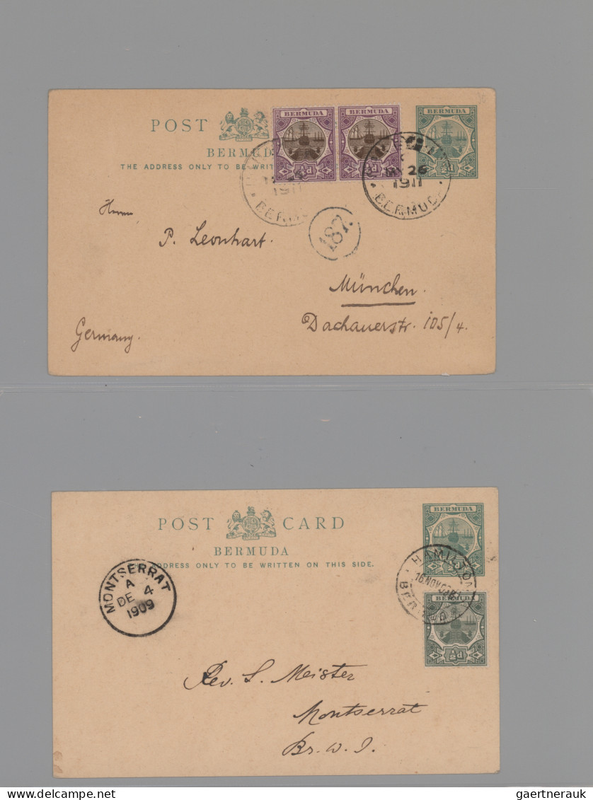 Bermuda - Postal Stationery: 1893/1911, Assortment Of Six Used Stationeries: Fiv - Bermudes