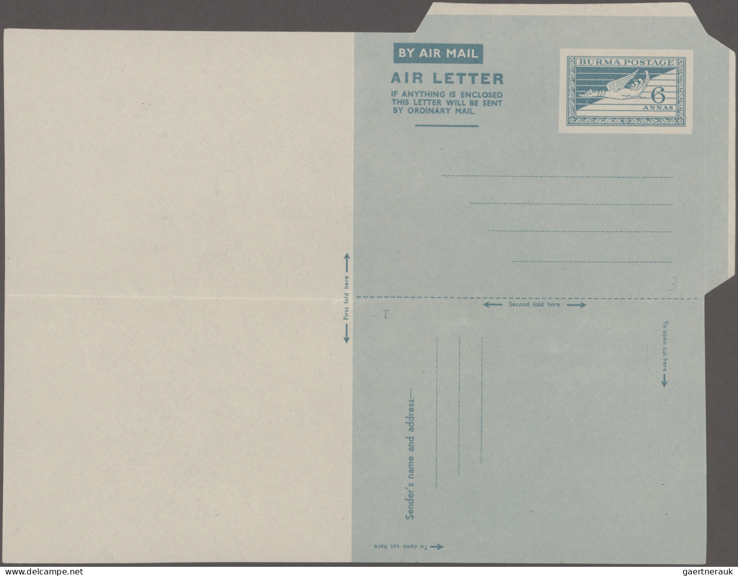 Birma - Postal Stationery: 1954/1990 (ca.), Group Of 28 Air Letter Sheets (16 Un - Myanmar (Birmanie 1948-...)