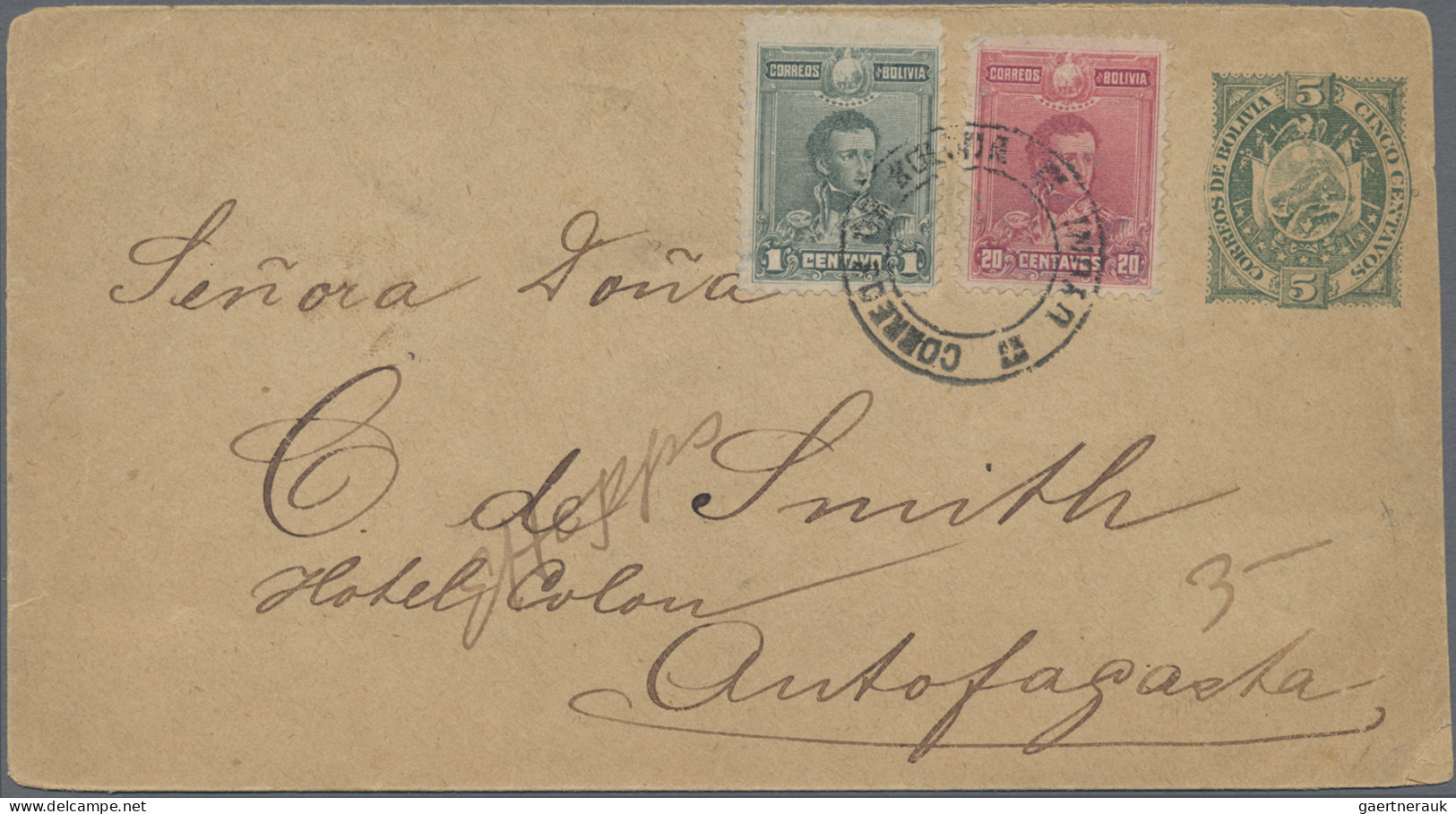 Bolivia: 1890/1960 (ca.), Assortment Of 36 Covers/cards Incl. (uprated) Statione - Bolivien