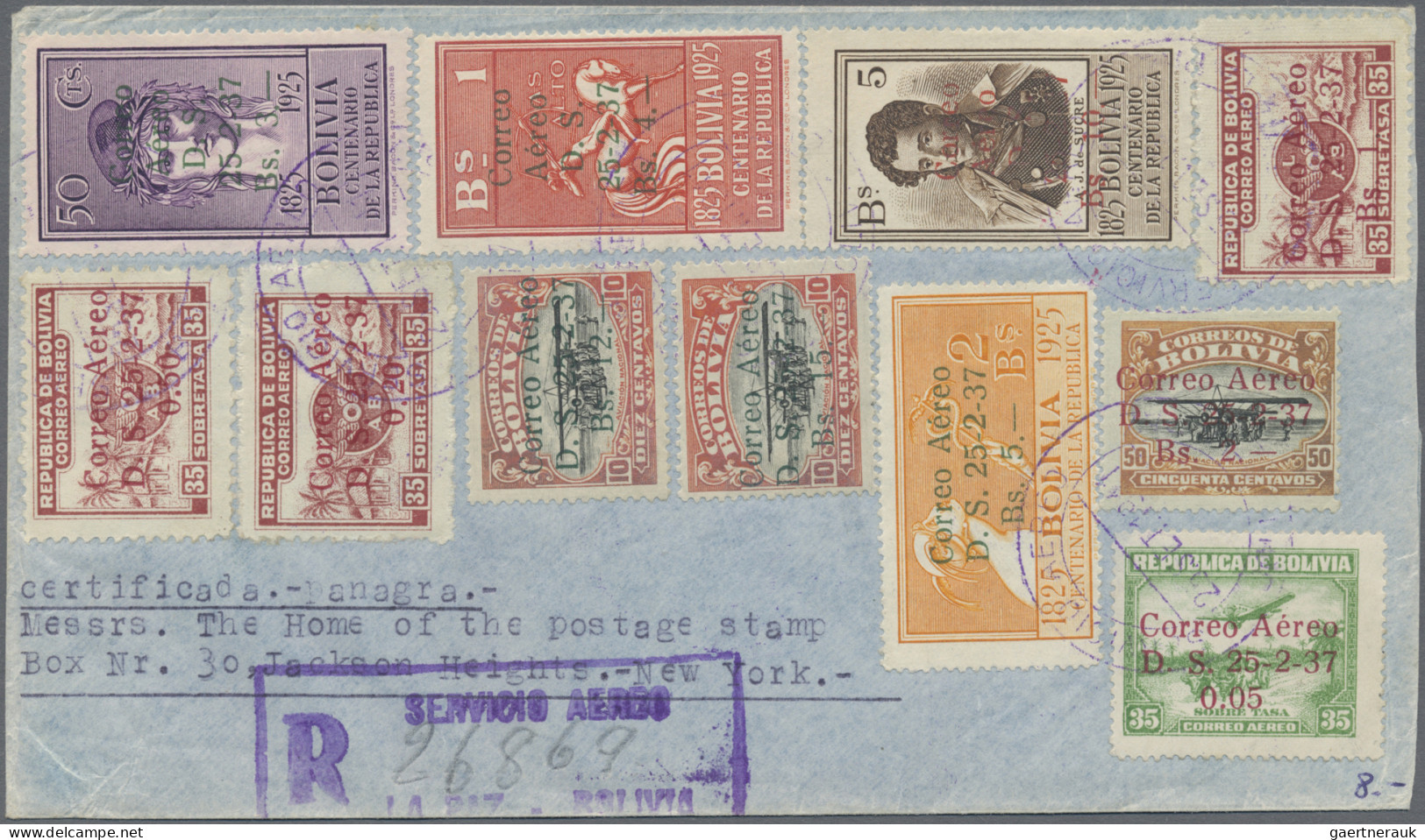 Bolivia: 1890/1960 (ca.), assortment of 36 covers/cards incl. (uprated) statione