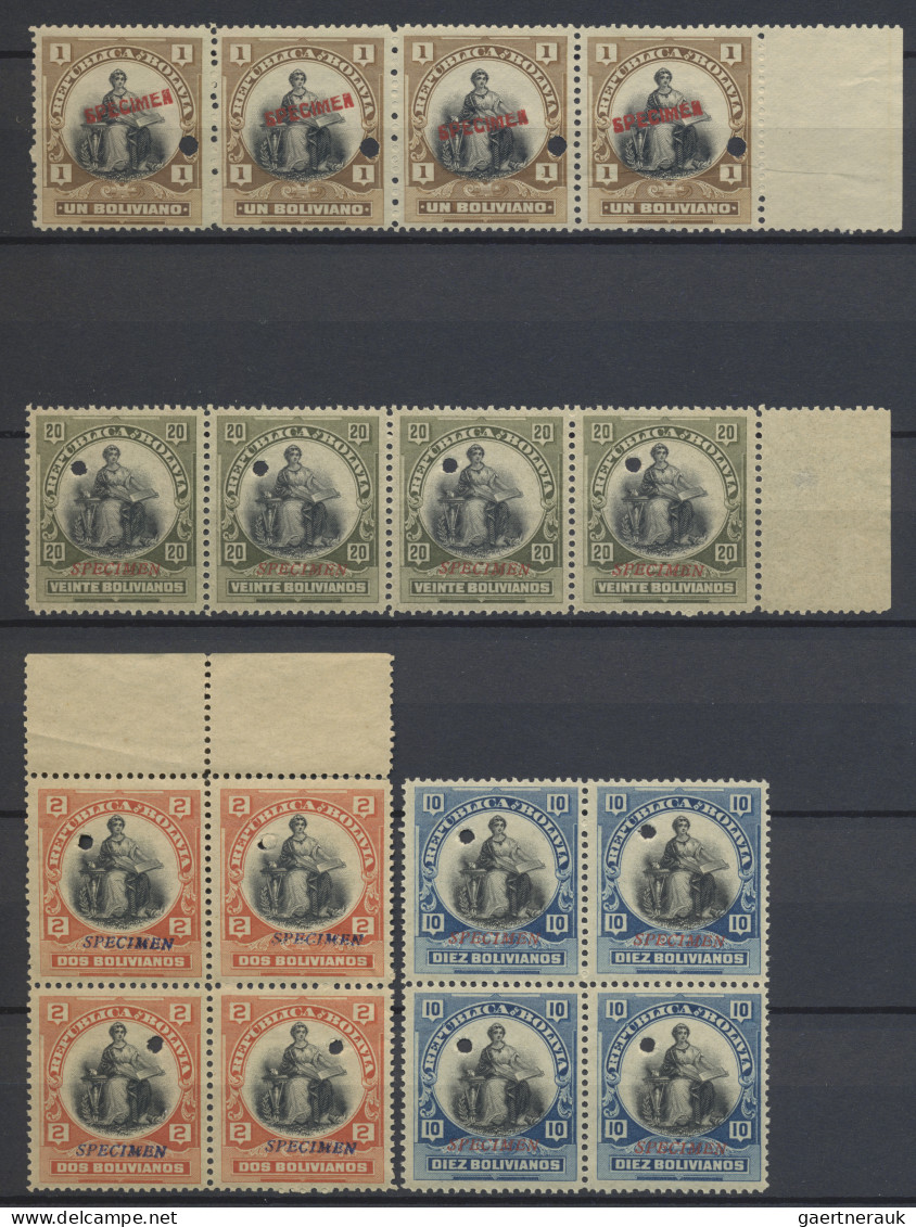 Bolivia: 1901/1935, Postage And Fiscals, ABN Specimen Proofs, Collection Of 440 - Bolivien