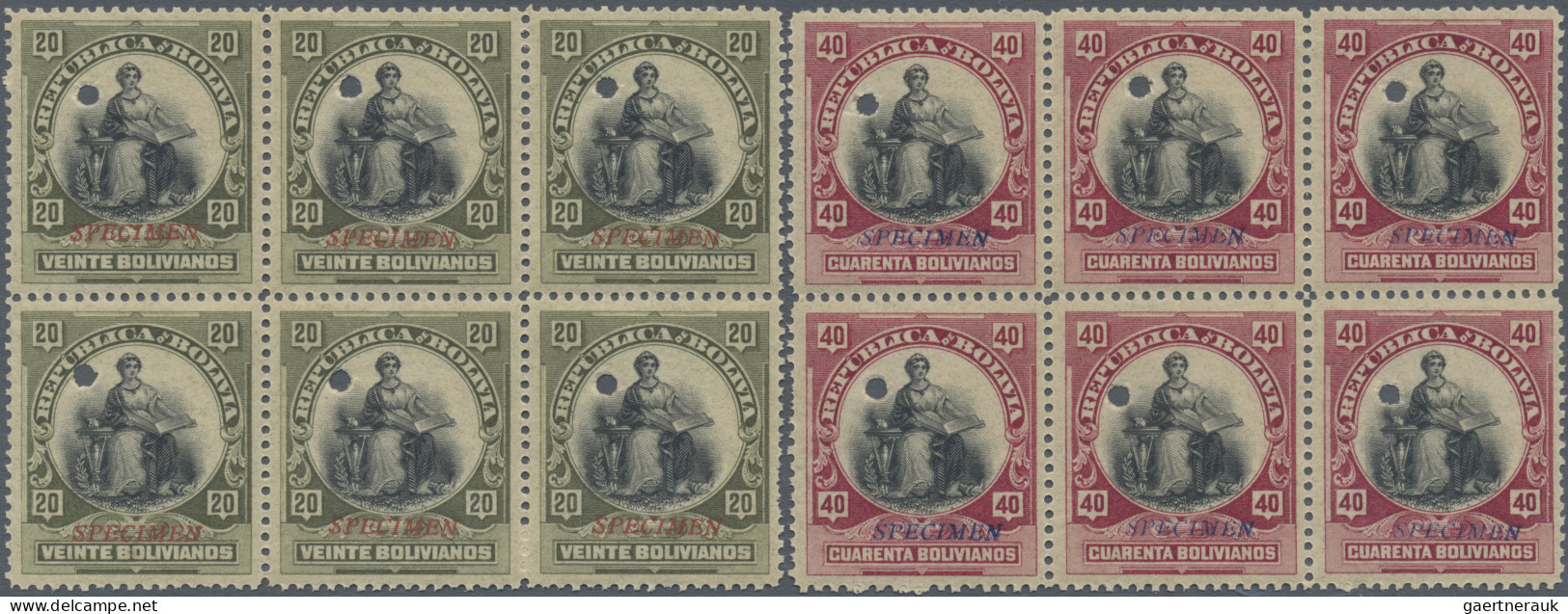 Bolivia: 1901/1935, Postage And Fiscals, ABN Specimen Proofs, Collection Of 440 - Bolivia