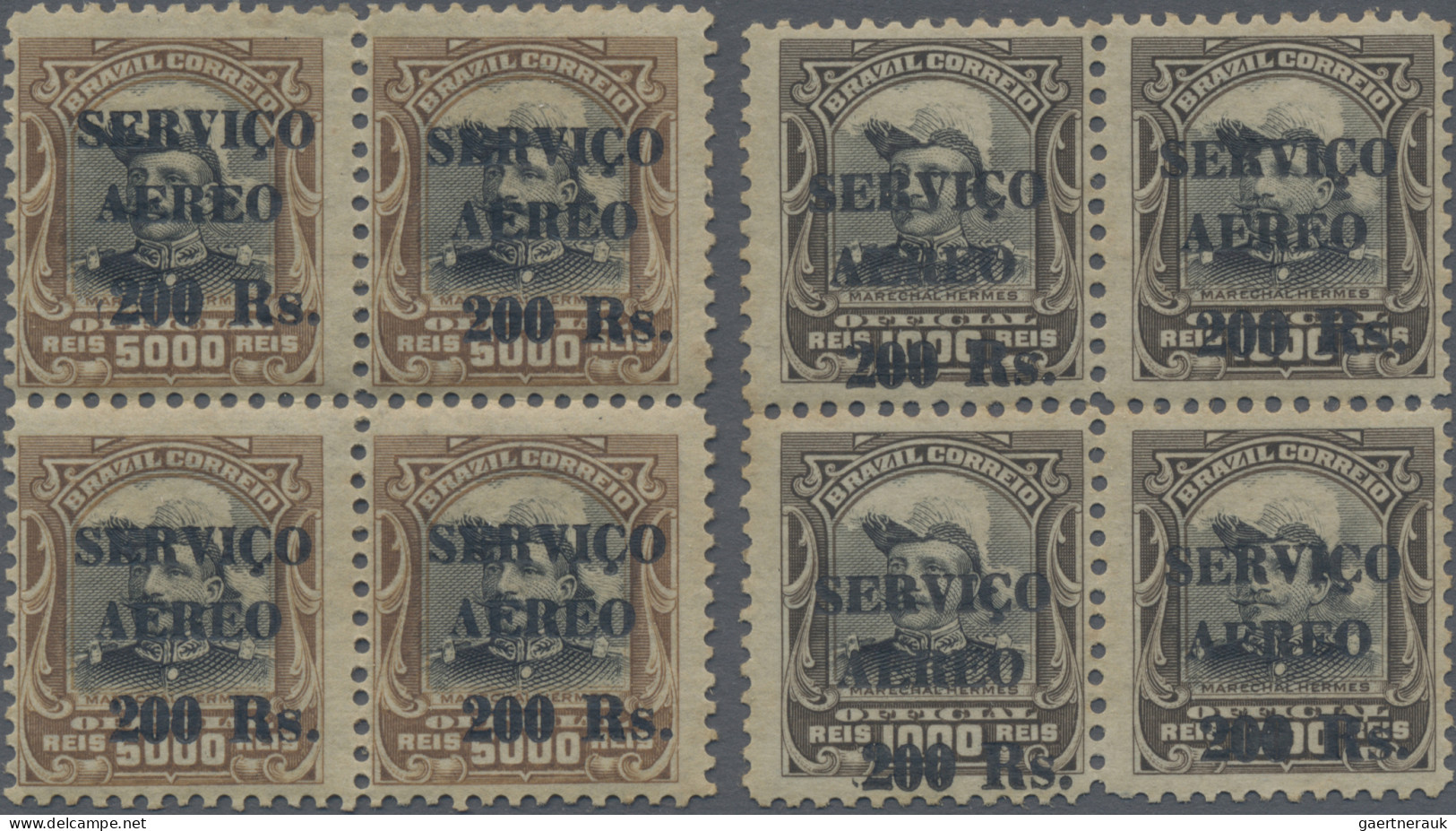 Brazil: 1927/1941, Airmails, Lot Of 20 Overprints Incl. Varieties, E.g. Shifted - Neufs