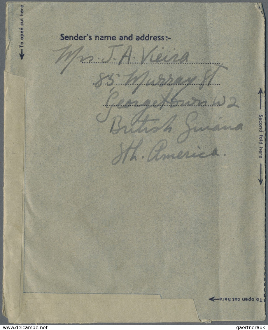 British Guiana - Postal Stationery: 1880/1960 (ca.), Assortment Of Apprx. 45 Use - Guyana Britannica (...-1966)