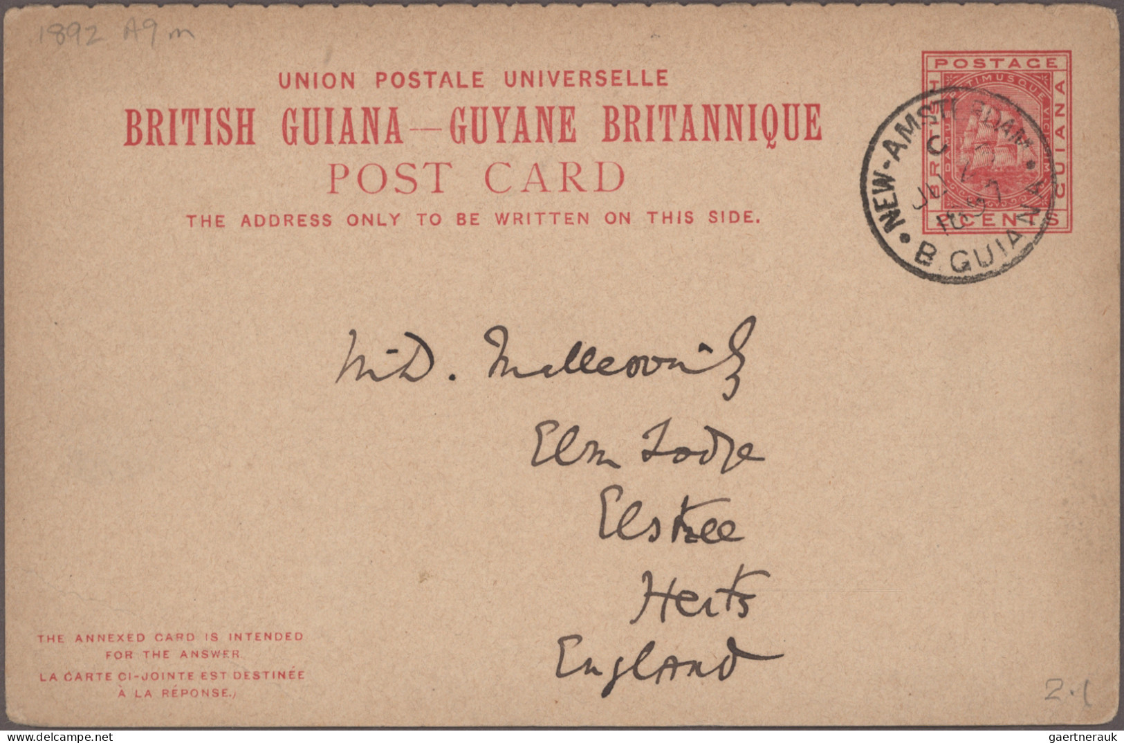 British Guiana - Postal Stationery: 1879/1923 Collection Of About 120 Postal Sta - Guyane Britannique (...-1966)