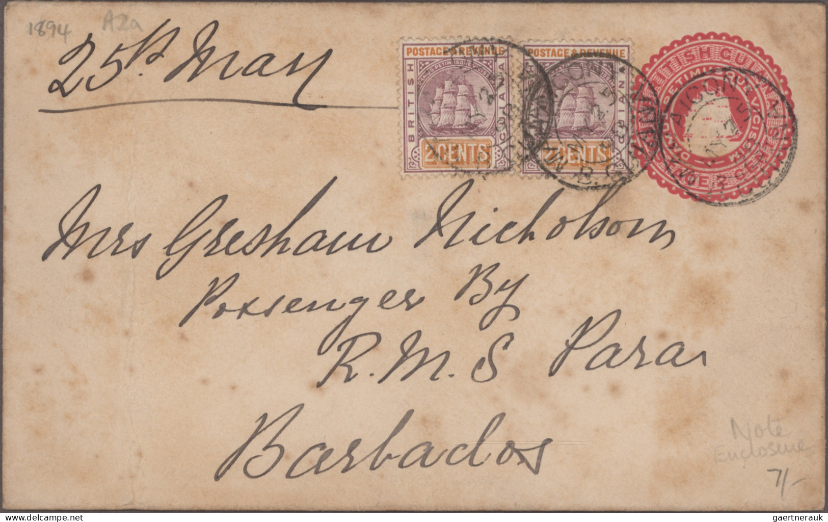 British Guiana - postal stationery: 1879/1923 Collection of about 120 postal sta