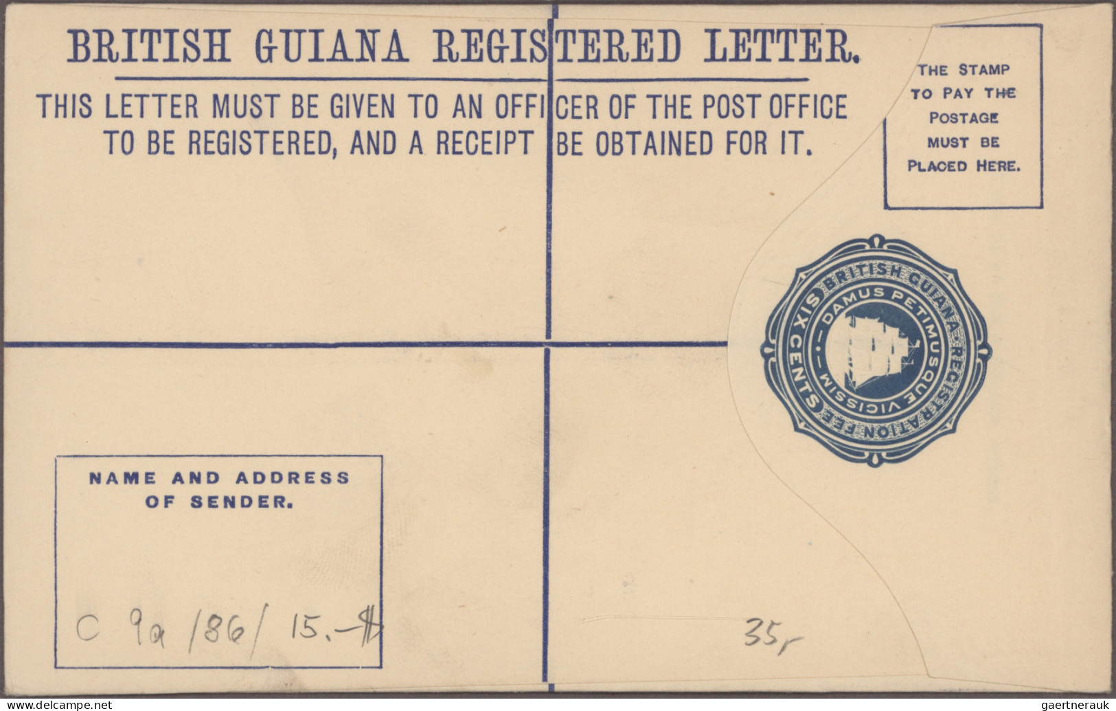 British Guiana - postal stationery: 1879/1923 Collection of about 120 postal sta