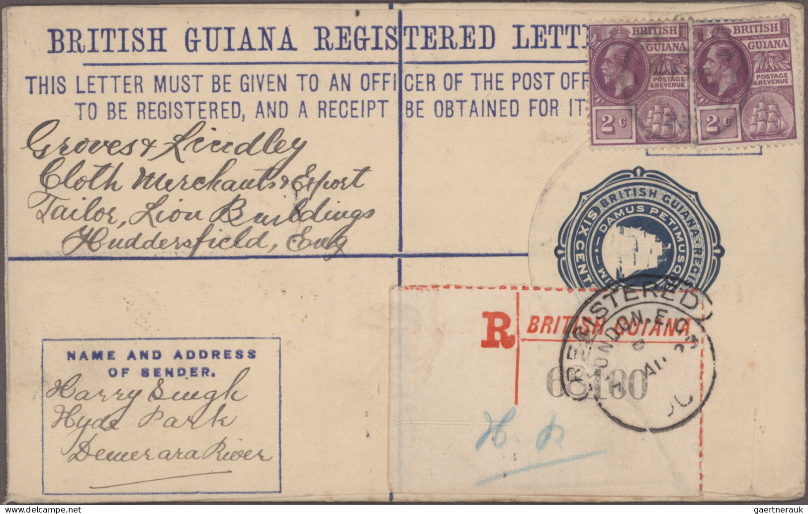 British Guiana - postal stationery: 1879/1923 Collection of about 120 postal sta