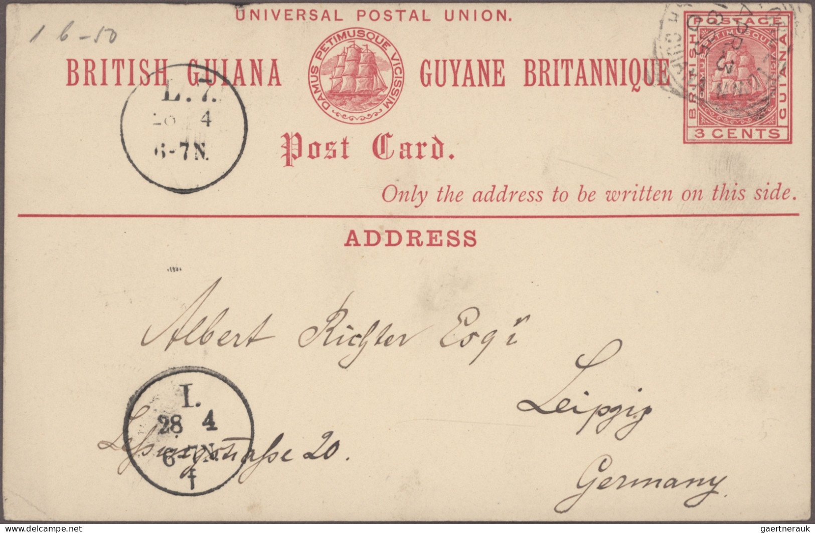 British Guiana - postal stationery: 1879/1923 Collection of about 120 postal sta