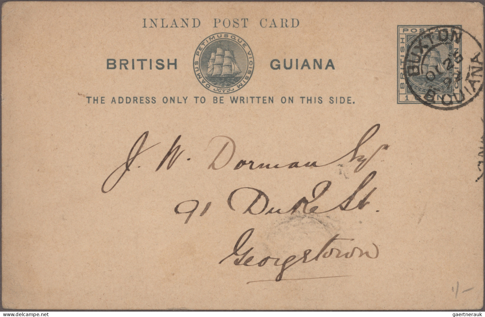 British Guiana - postal stationery: 1879/1923 Collection of about 120 postal sta