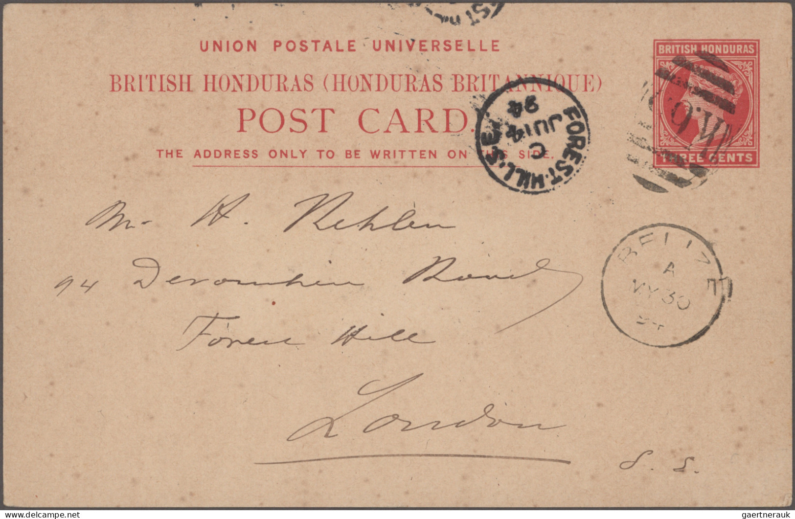 British Honduras - Postal Stationery: 1891/1911 Eight Postal Stationery Cards Us - Honduras Britannique (...-1970)