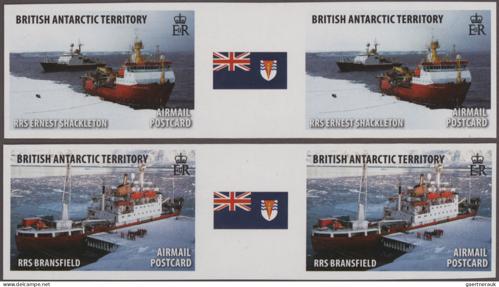 British Antarctica: 2002/2012. Collection Containing 1065 IMPERFORATE Stamps And - Neufs