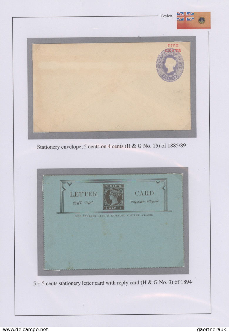 Ceylon / Sri Lanka: 1870/1950 (ca.), Collection Stamps And Covers On Album Pages - Sri Lanka (Ceilán) (1948-...)