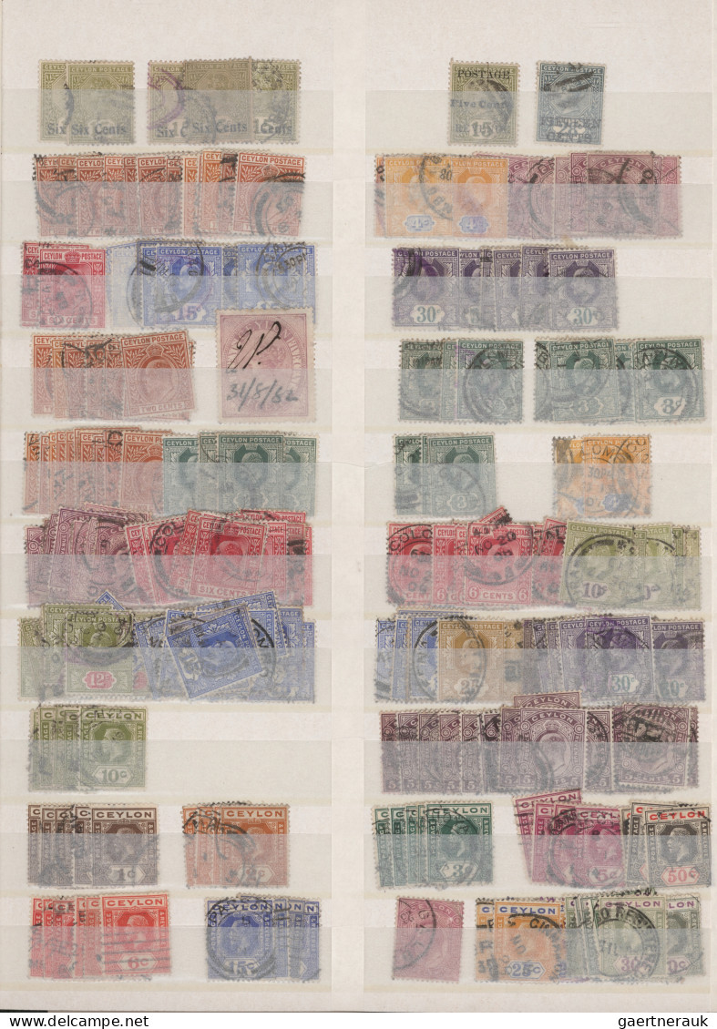 Ceylon / Sri Lanka: 1870/2000 (approx.), Collection In Two Stockbooks, From The - Sri Lanka (Ceylan) (1948-...)