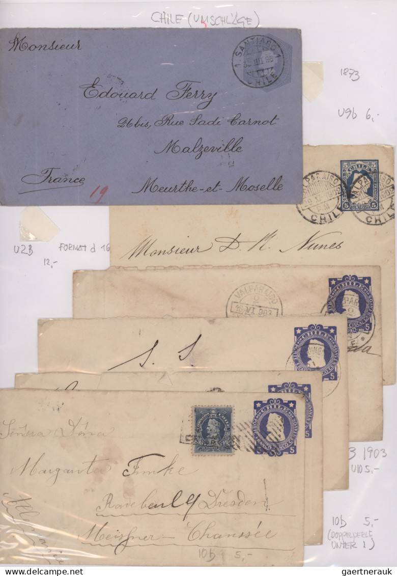 Chile - Postal Stationery: 1872/1914, Collection Of Apprx. 47 Used And Unused St - Chili