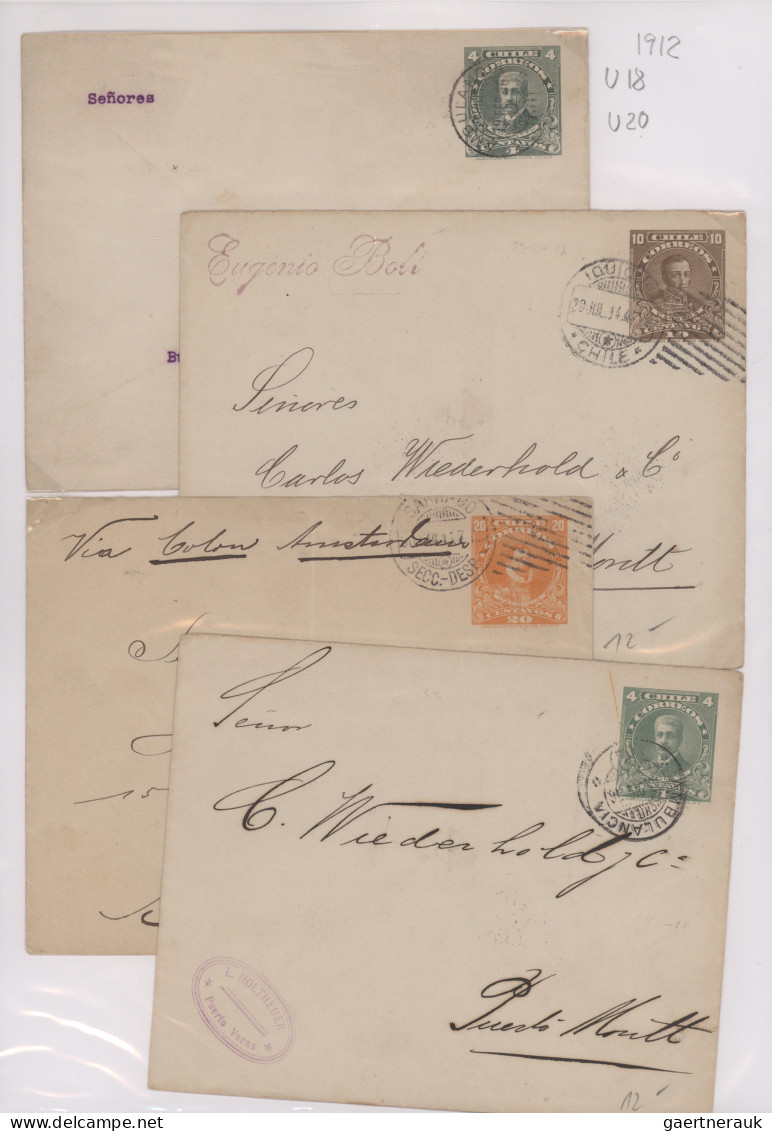 Chile - Postal Stationery: 1872/1914, Collection Of Apprx. 47 Used And Unused St - Chile