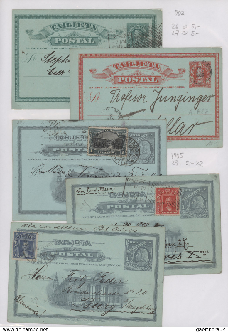 Chile - Postal Stationery: 1872/1914, Collection Of Apprx. 47 Used And Unused St - Cile