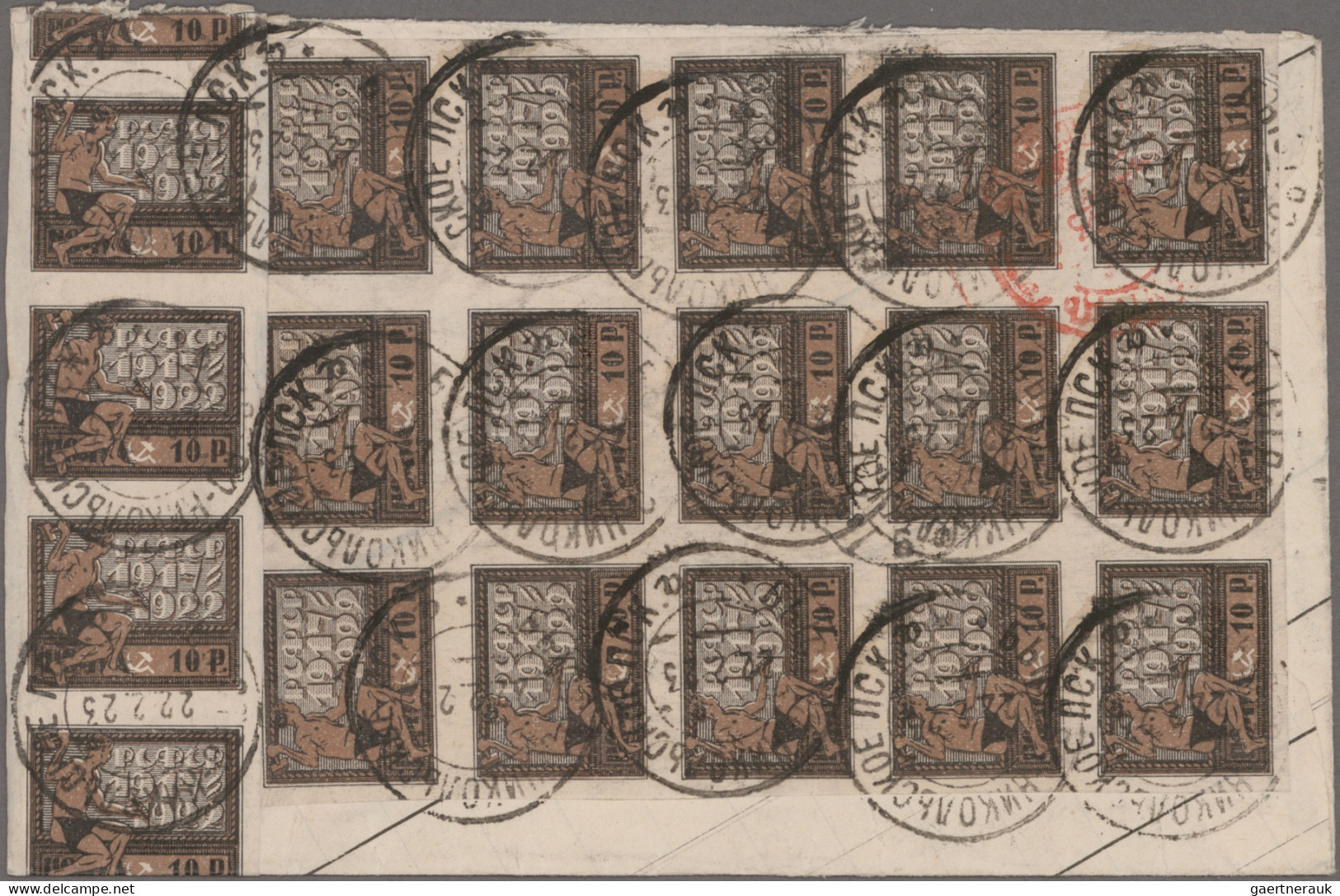 Russia: 1922/1924, INFLATION/TRANSITION PERIOD, extraordinary collection of appr