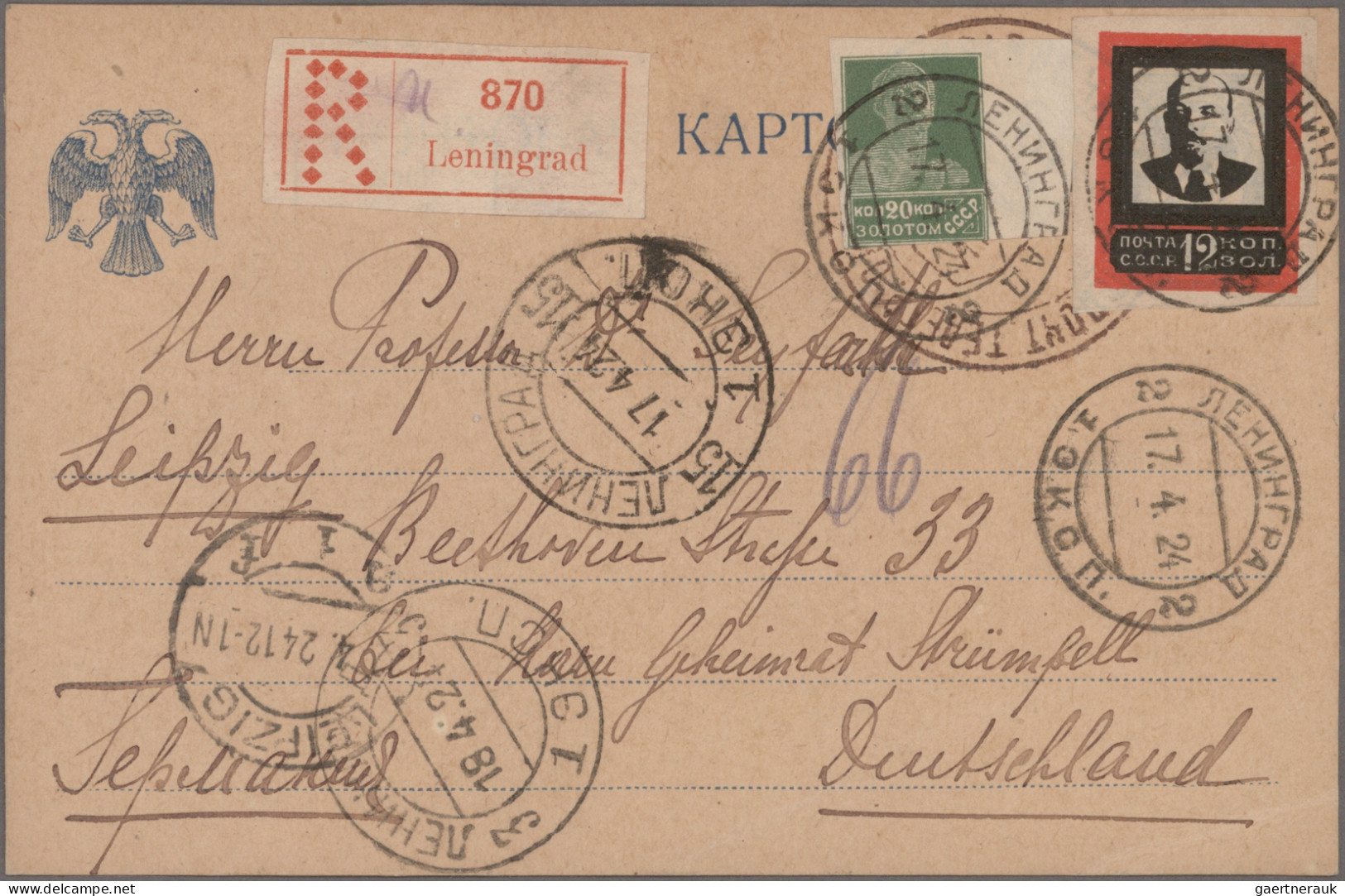 Russia: 1922/1924, INFLATION/TRANSITION PERIOD, extraordinary collection of appr