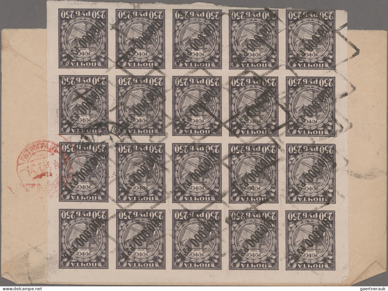 Russia: 1922/1924, INFLATION/TRANSITION PERIOD, extraordinary collection of appr