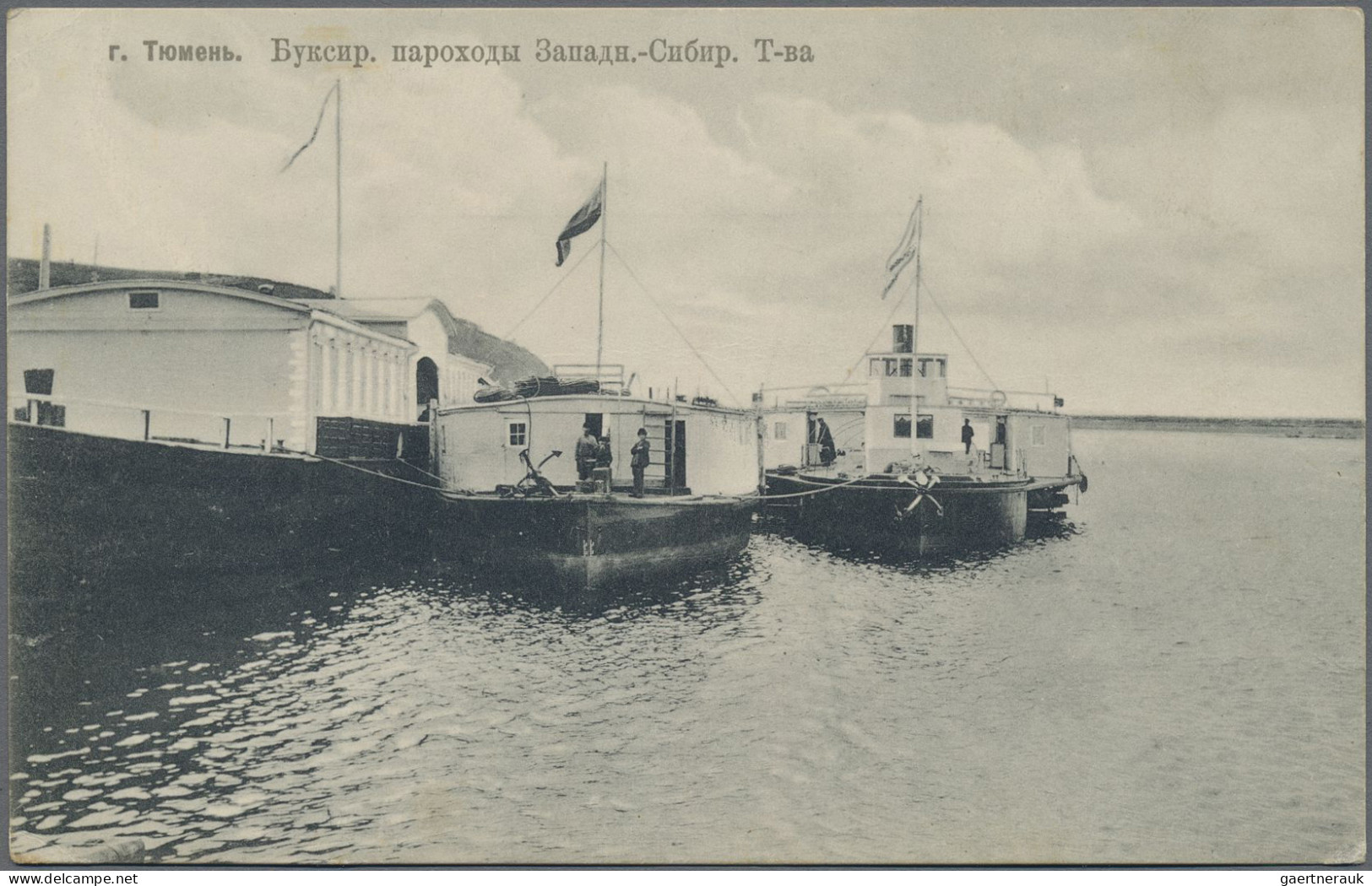 Russia - Ships mail: 1876/1914 (ca.), picture post cards of river/lake steamers