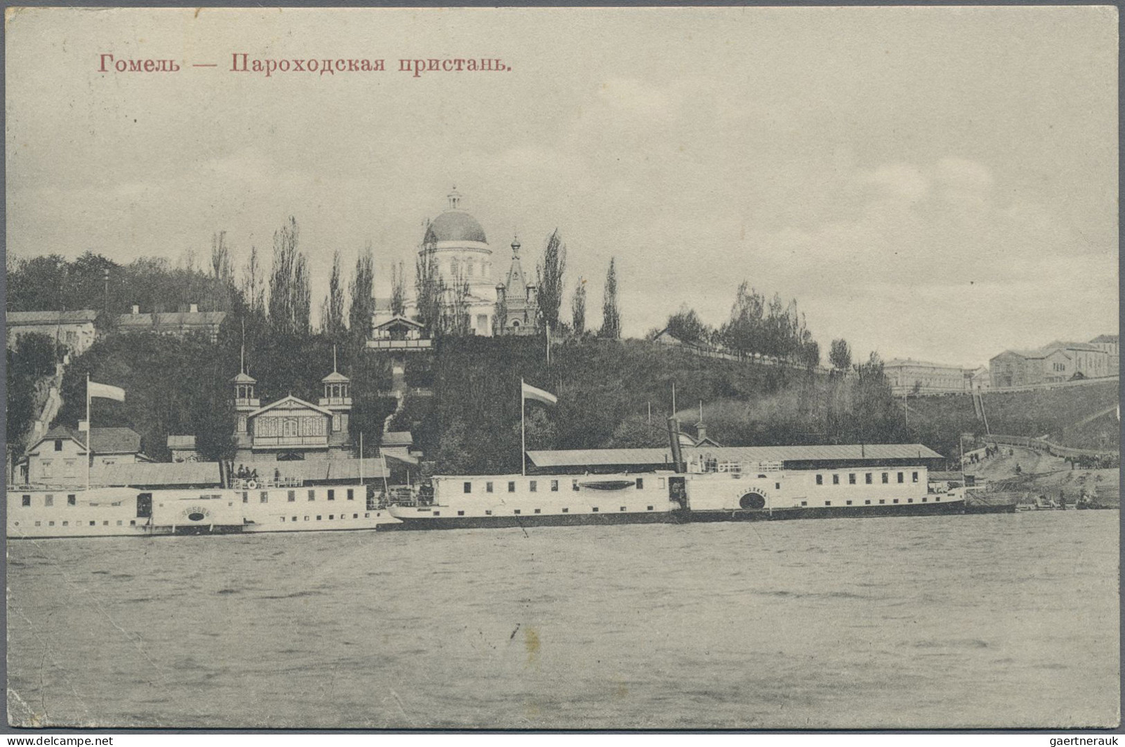 Russia - Ships mail: 1876/1914 (ca.), picture post cards of river/lake steamers