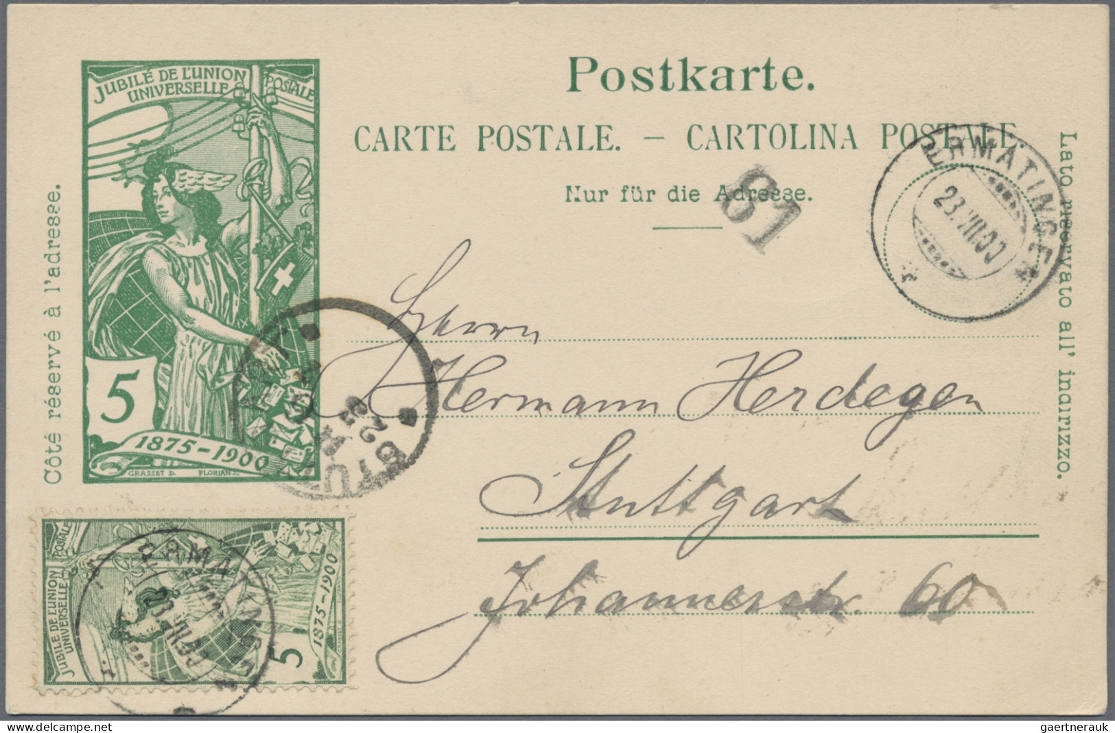 Schweiz: 1885/1980, Partie Von Ca. 155 Briefen Und Karten, Dabei Attraktive Fank - Verzamelingen