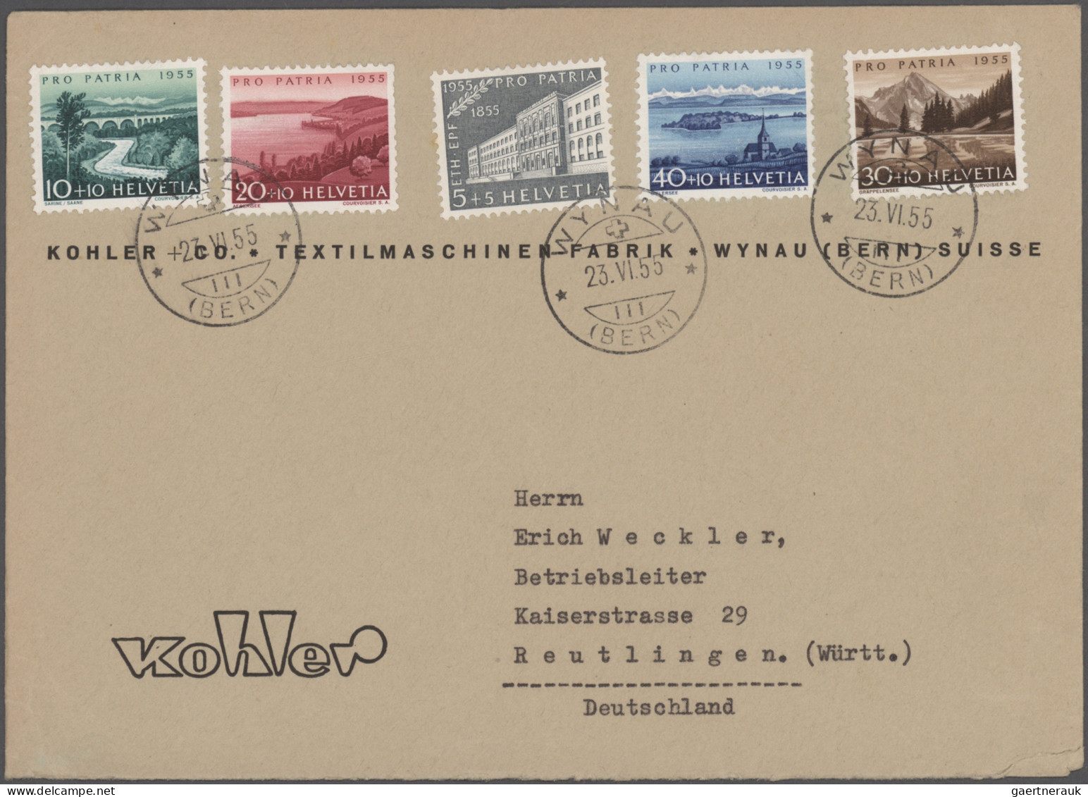 Schweiz: 1887/1975, vielseitige Partie von ca. 110 Briefen und Karten mit etlich