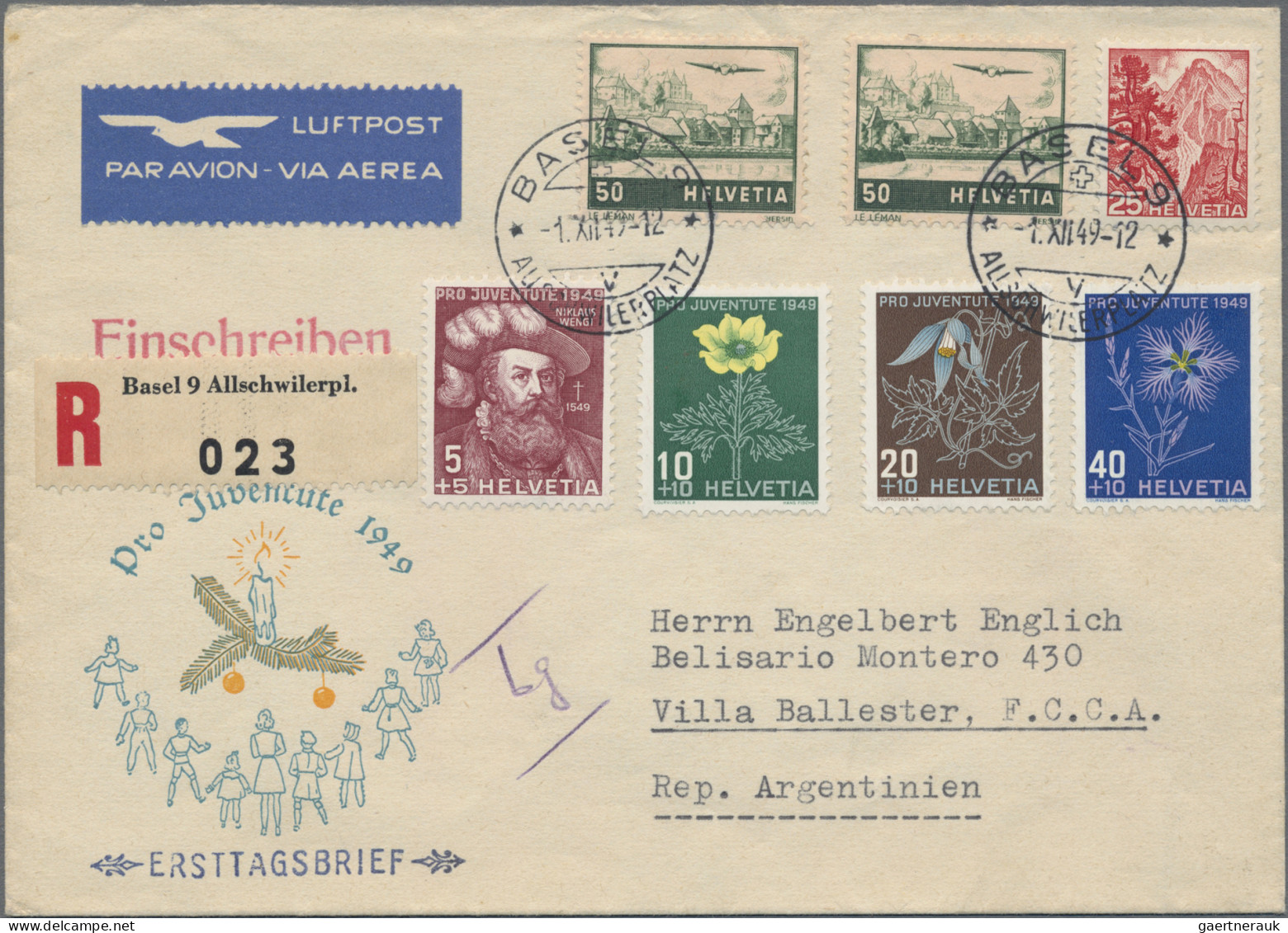 Schweiz: 1893/1960 Ca.: 38 Briefe, Postkarten, Ansichtskarten Und Ganzsachen, Me - Collections