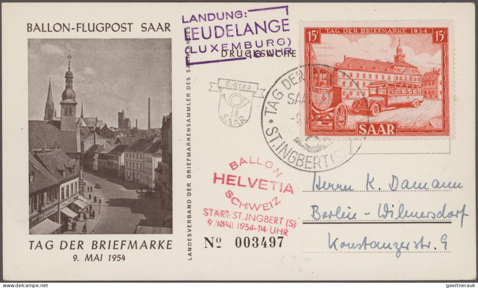 Schweiz: 1896/1960 (ca), Hochinteressante Sammlung Flug- und Ballonpost in Leuch