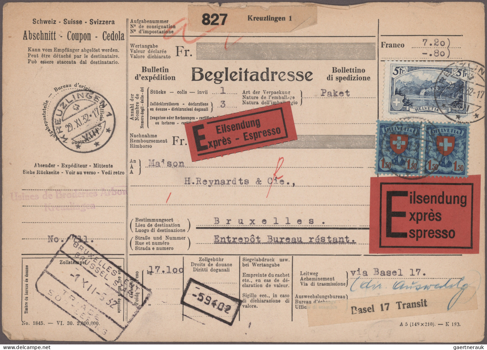 Schweiz: 1902/1950, Partie Von Zwölf Besseren Belegen, Dabei Wert, Einschreiben, - Lotti/Collezioni