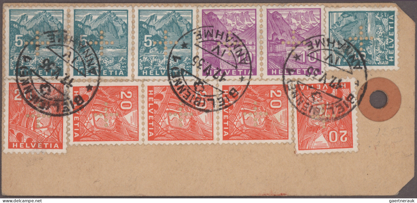 Schweiz: 1902/1950, Partie Von Zwölf Besseren Belegen, Dabei Wert, Einschreiben, - Lotti/Collezioni