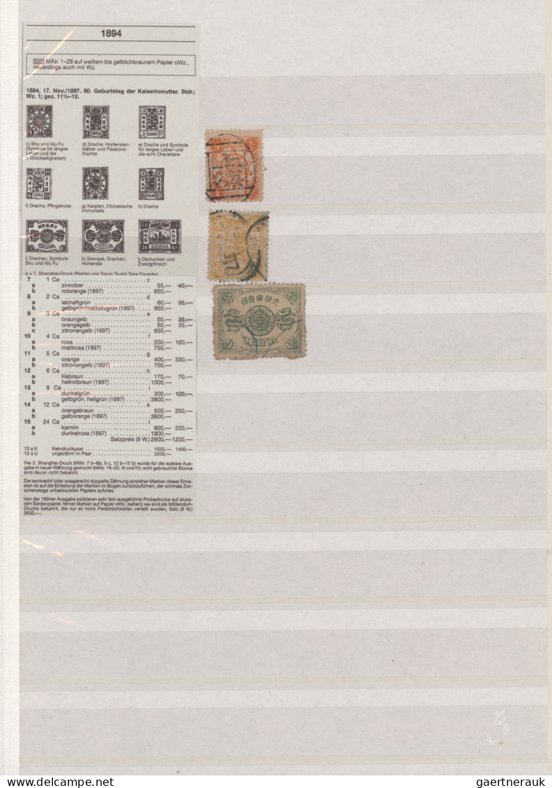 China: 1878/1900 ca.: Mint and used collection of more than 300 stamps, starting