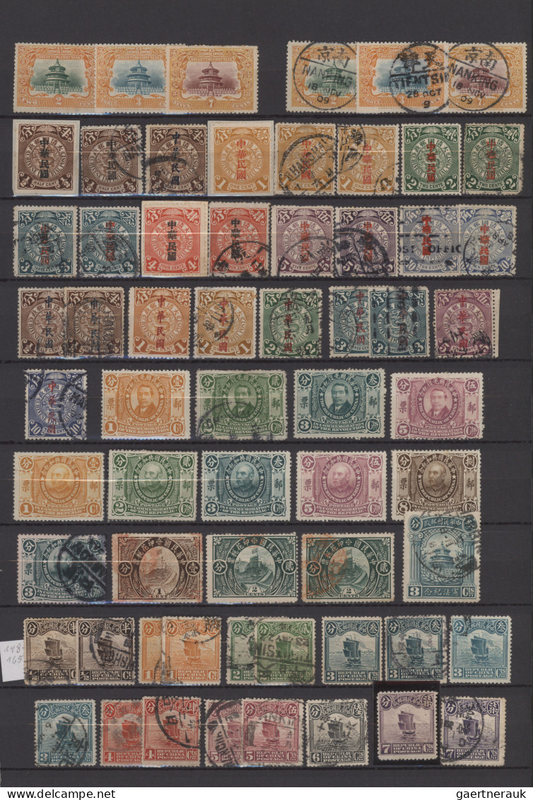 China: 1880/1940 (approx.), Collection In Partially Filled Stockbook Starting Fr - 1912-1949 República