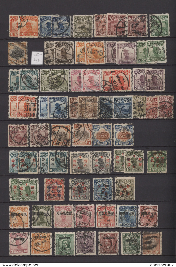 China: 1880/1940 (approx.), collection in partially filled stockbook starting fr