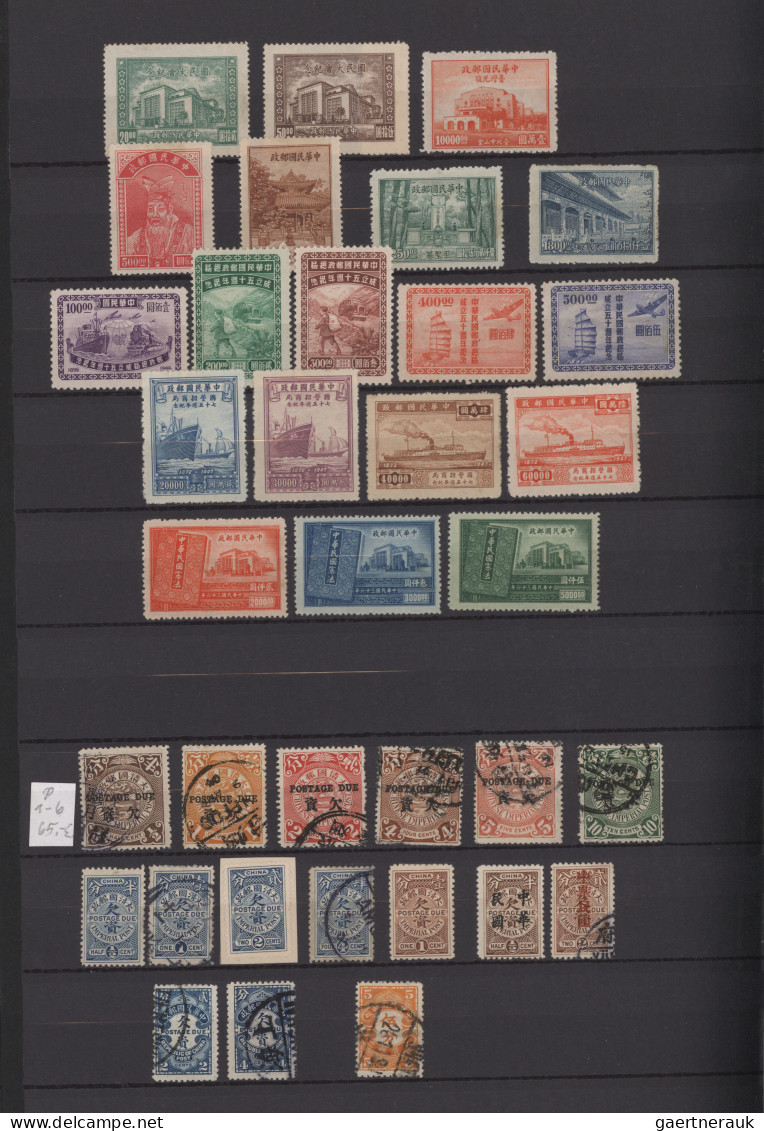 China: 1880/1940 (approx.), collection in partially filled stockbook starting fr