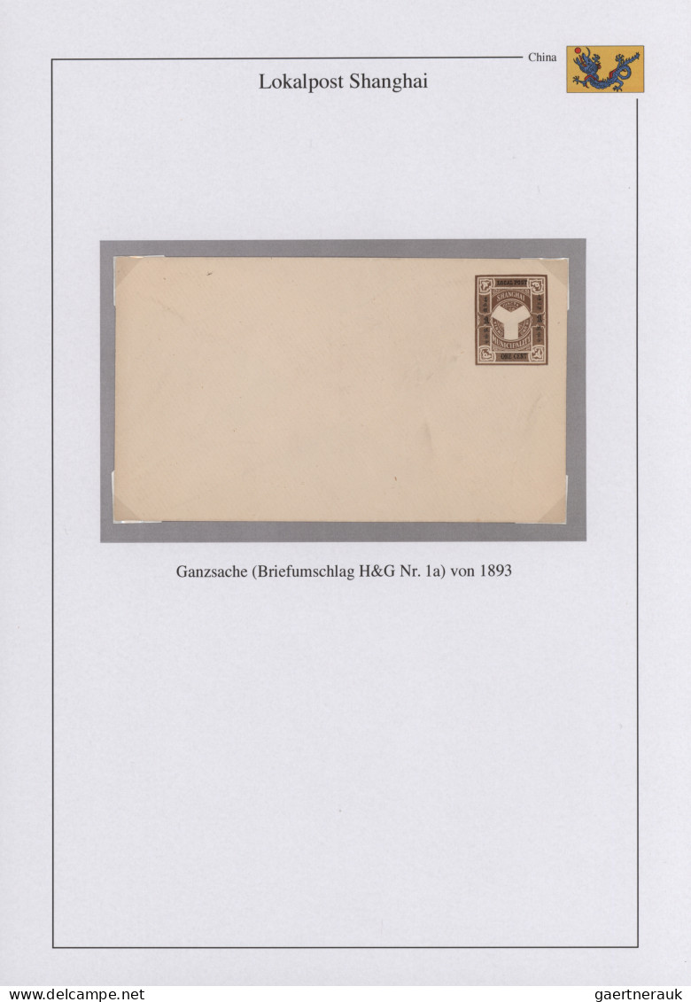 China: 1884/1910, collection on album pages in folder, including Coiling Dragon