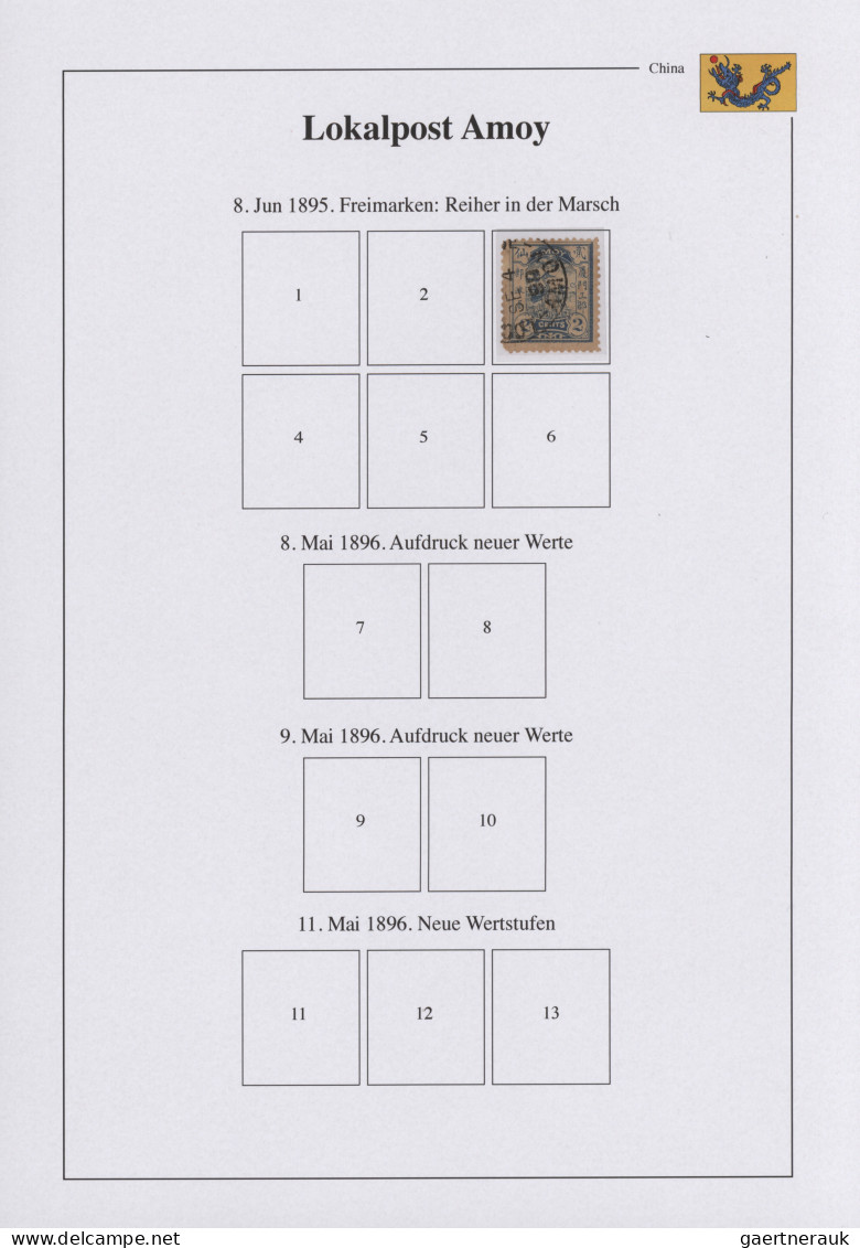 China: 1884/1910, collection on album pages in folder, including Coiling Dragon