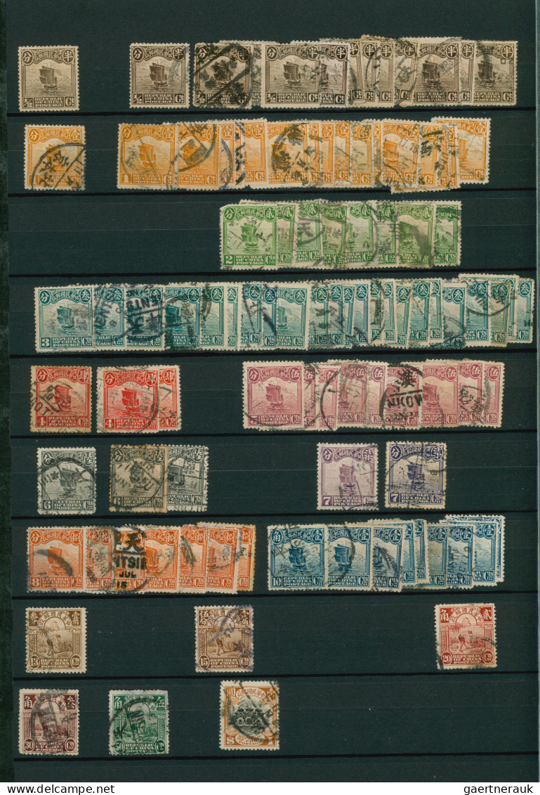 China: 1885/1949 (approx.), Collection In Thick Stockbook, Starting From Custom - 1912-1949 República