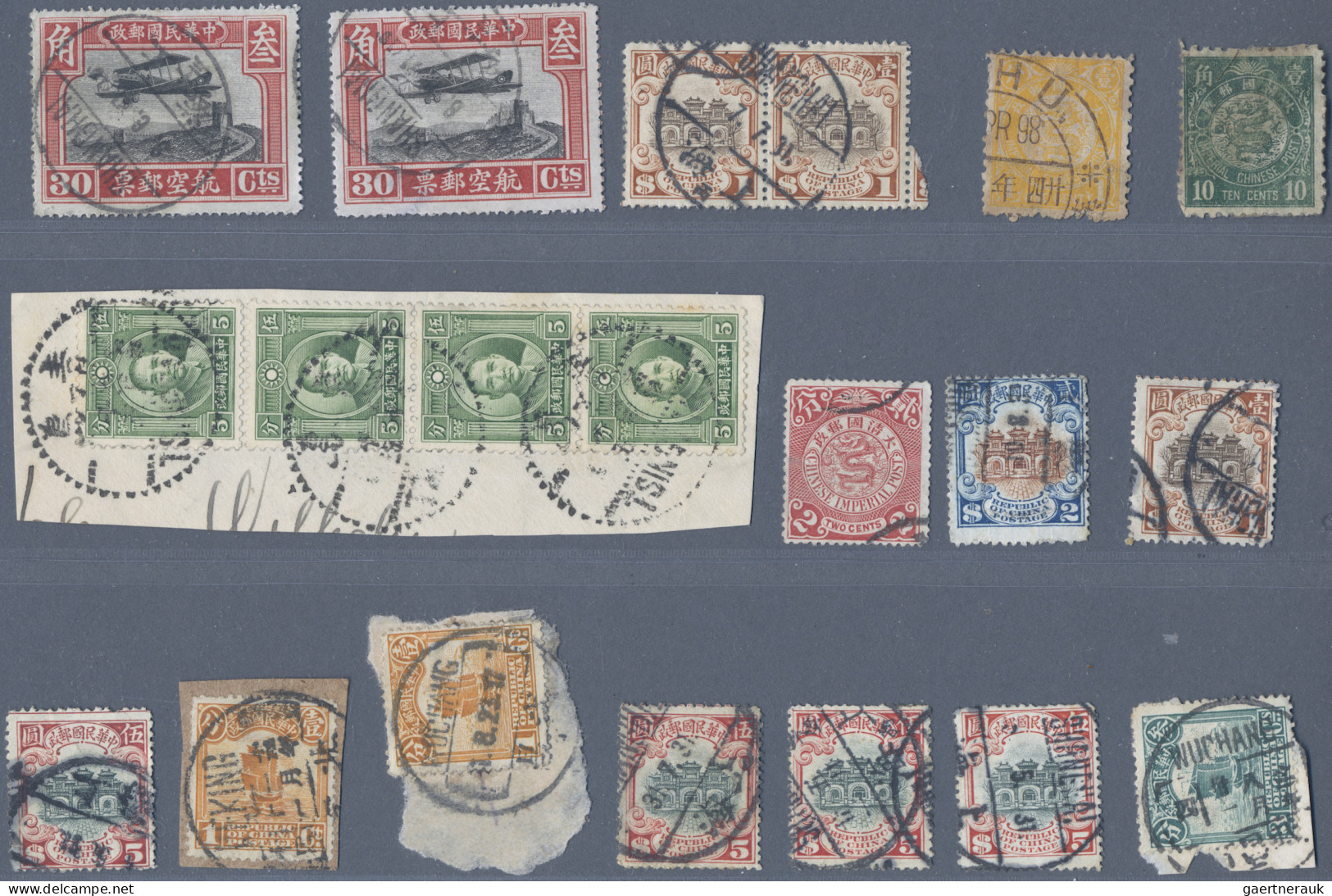 China: 1898/1948, Mostly On Piece Or Used Resp. No Gum As Issued, In Bags/stockc - 1912-1949 Republik