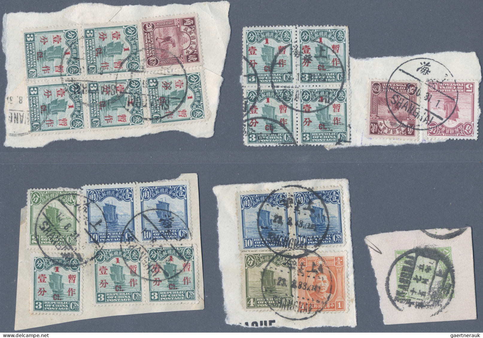 China: 1898/1948, Mostly On Piece Or Used Resp. No Gum As Issued, In Bags/stockc - 1912-1949 République